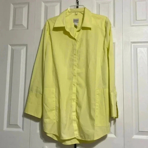 Chico's Tops - Chicos yellow button down top shirt blouse